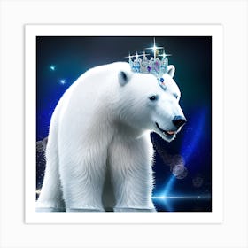 Polar Bear With A Crown 3 Art Print