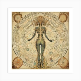 Astrological Nouveau Chart Series - 15 Art Print