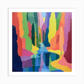 Colourful Abstract Sequoia National Park Usa 3 Art Print