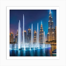 Dubai Fountains  Art Print