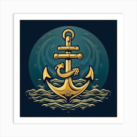 Anchor In The Sea 3 Art Print