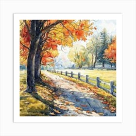 Autumn Path Art Print