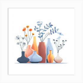 Vases With Flowers 5 Art Print