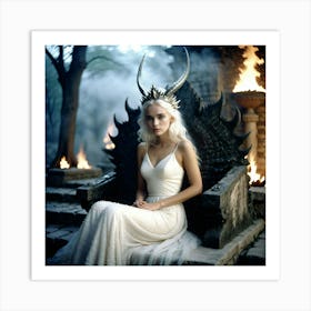 Vintage Dragon Queen 2 Art Print