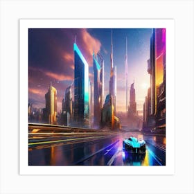 Futuristic City 93 Art Print