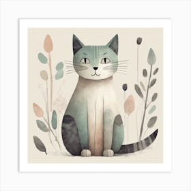 Cat Illustration Art Print