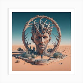 Man In The Desert 152 Art Print