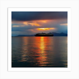 Sunset At Sea 1 Art Print