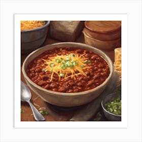 200850 Bowl Of Hearty Chili With Tender Chunks Of Beef, R Xl 1024 V1 0 Art Print