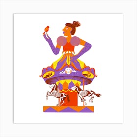 Lady Carnival Art Print