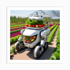 Robot In A Greenhouse 6 Art Print