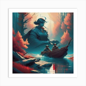 Crimson Waters Art Print