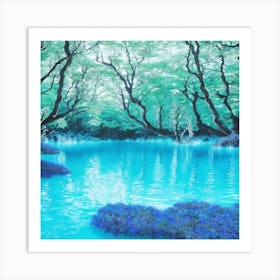 Blue Lake 1 Art Print