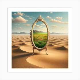 Mirror In The Desert Art Print