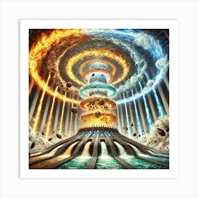 Elemental Convergence Array Fusion Energy Art Print