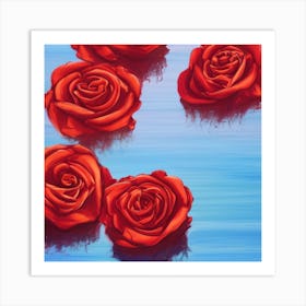 Roses In The Water 2 Art Print