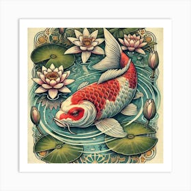 Tattoo Koi Fish 2 Poster