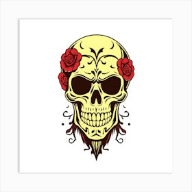 Day Of The Dead Skull 1 Art Print