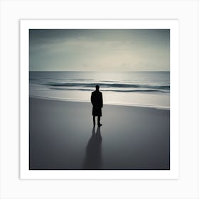 Man Standing On The Beach 1 Art Print