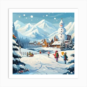 Christmas Village 17 Art Print