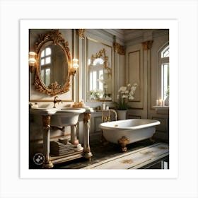 Rococo Bathroom Art Print