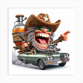 Hillbilly Funny Car 3 Art Print