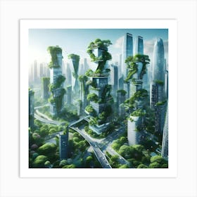 Futuristic Cityscape 12 Art Print