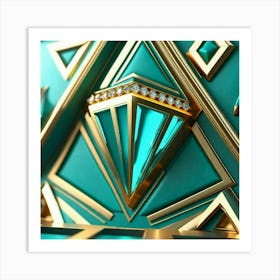 Emerald design Art Print