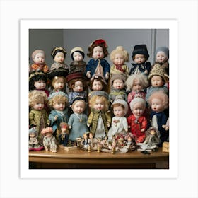 Collection Of Dolls Art Print