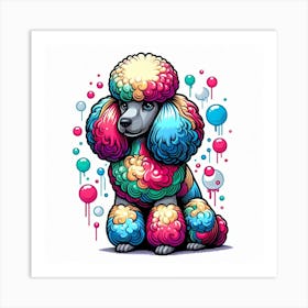 English groomed Poodle 2 Art Print