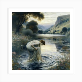 Lady In The Water Art Print