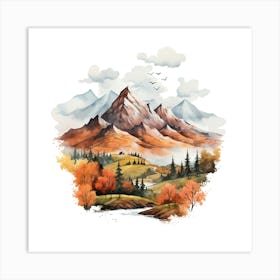 Watercolor Landscape 16 Art Print