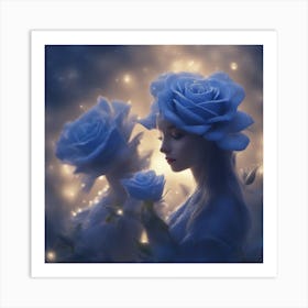 Blue Roses Art Print