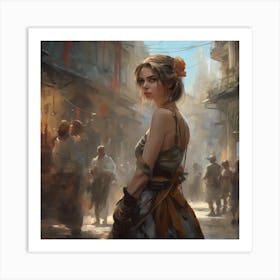 Woman In A City 1 Art Print