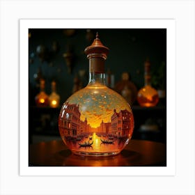 Venice In The Bottle Art Print