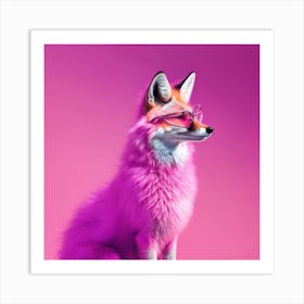 Pink Fox Art Print