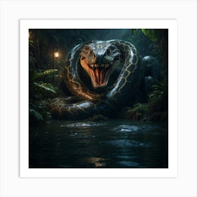 Python In The Jungle Art Print