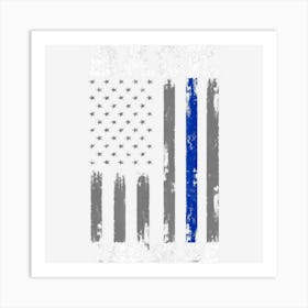 Limited Edition Back The Blue Thin Blue Line Police American Art Print