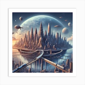 Futuristic City Art Print