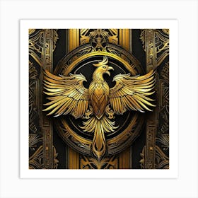 Golden Phoenix 4 Art Print