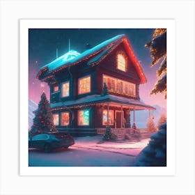Christmas House 122 Art Print
