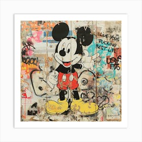 Mickey live your life Art Print