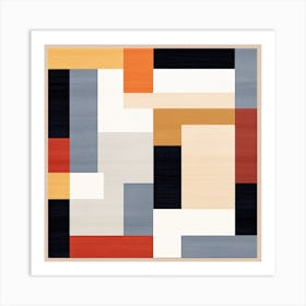 Celestial Canvas: Mid Century Geometric Canvas Art Print