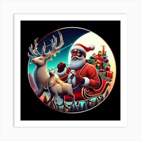 Blk Santa Art Print