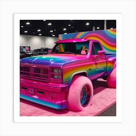 Rainbow Truck Art Print