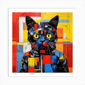 Cat In A Box 2 Art Print