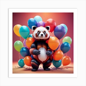 Cute Panda Art Print