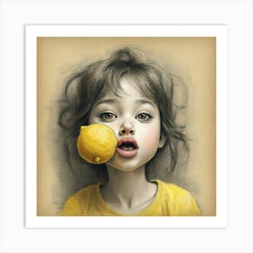 Lemon Girl 2 Art Print