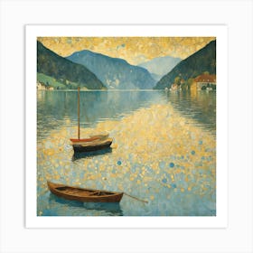 On Lake Attersee, Gustav Klimt 24 Art Print