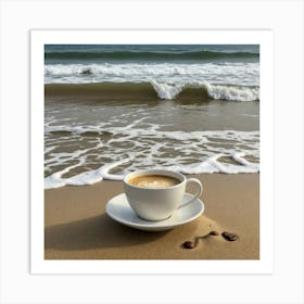 Coffee On The Beach 20 Art Print